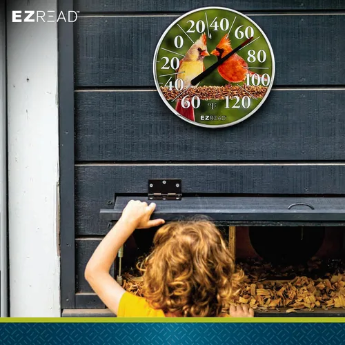 Miniatura 8 de EZREAD - Termómetro de esfera colgante 840-1211, termómetros meteorológicos para uso en interiores y exteriores, gran diámetro de 12.5 pulgadas