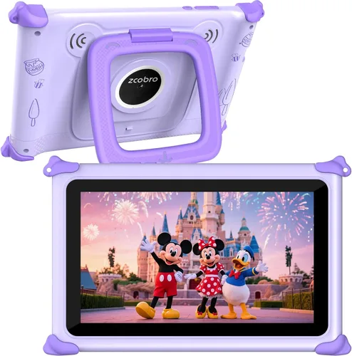 Miniatura 8 de Tableta infantil de 7 pulgadas para niños de 3 a 7 años, 32 GB, con funda protectora, tabletas de aprendizaje Android para niños con WiFi, YouTube