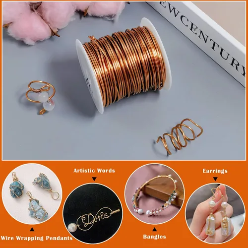 Miniatura 3 de Alambres de cobre resistentes al deslustre de 65.6 pies, alambre de cobre para electrocultura en jardinería, alambre de cobre de calibre 16, cables