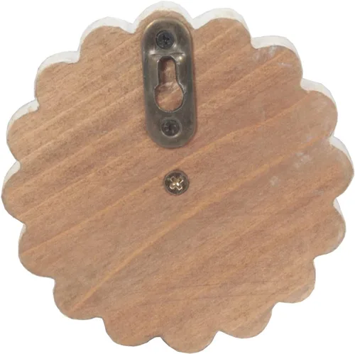 Miniatura 4 de dwellington Ganchos de pared de madera envejecida con flores para colgar abrigos, colgador único pequeño y vintage para llaves, bolsos, toallas