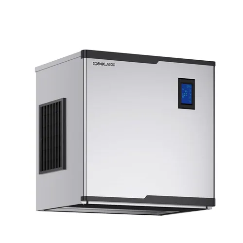 Miniatura 12 de Coolake Máquina comercial para hacer hielo de 200 libras/24 horas con contenedor de almacenamiento de 50 libras, máquina de hielo de acero