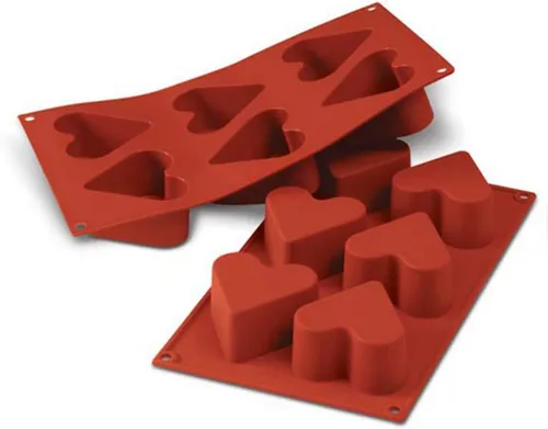 Silikomart Molde de silicona Classic Collection, forma de corazón, grande