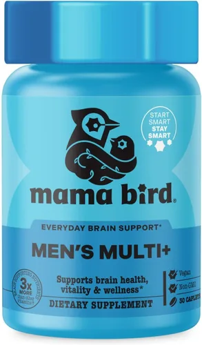 Daily Bird Multi+, metilfolato, metilcobalamina (B12), multivitaminas, probióticos, mezcla orgánica de alimentos enteros naturales, suplemento