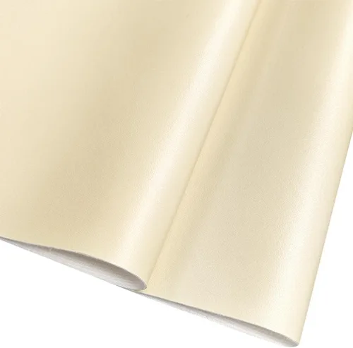 Miniatura 2 de HYANG - Hojas de piel sintética de color liso beige, 1 rollo de 12 x 53 pulgadas, piel sintética ideal para hacer proyectos de manualidades hechos a