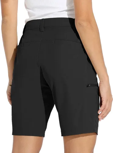 Miniatura 2 de Willit - shorts de senderismo para mujer, de 10 pulgadas, elásticos, para golf, activos, de secado rápido, pantalones cortos de verano