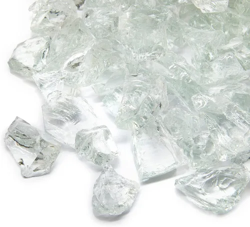 Miniatura 2 de TWINKLING Piedra de grava de vidrio de fuego de alto brillo, vidrio roto, vidrio para fogata, vidrio triturado para decoración de acuario, fosa