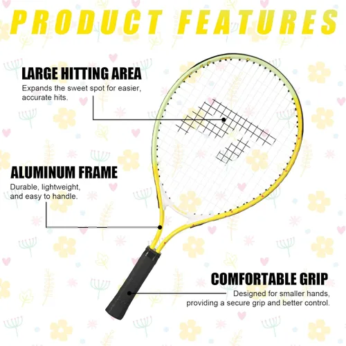 Miniatura 3 de PICKLETECH Kids Tennis Racket for Junior Toddlers Starter Kit 17-25" Tennis Racquet for Girls and Boys with Carry Bag, Lightweight for Beginners