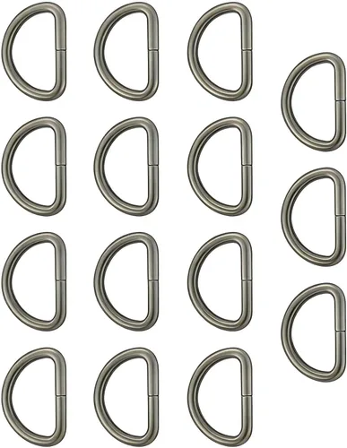 Miniatura 7 de Wuuycoky Gunmetal D Rings Buckles D-ring Non-welded For Webbing Straps 0.5"/ 0.6"/ 0.8"/ 1"/ 1.25"/ 1.5"/ 2" Optional 6 piezas de plomizo