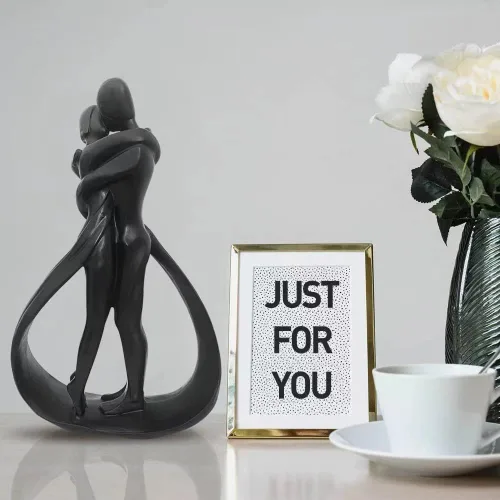 Miniatura 6 de Esculturas modernas de resina para parejas, decoración del hogar, regalo romántico para bodas, día de San Valentín y aniversarios, figura decorativa