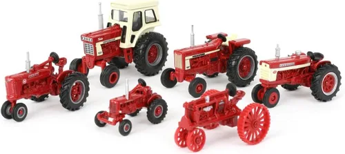 ERTL 1/64 Edición Limitada Farmall 100th Anniversary Juego de tractor fundido a presión para mayores de 14 años, incluye Farmall 100, F-20, M, 560,