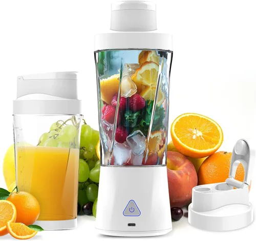 Miniatura 10 de Portable Blender, 360W Personal Blender for Shakes and Smoothies for Kitchen, 24 Oz BPA Free Traveling Juicer Cup and Lid with 6 Blades, Self
