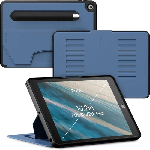 Miniatura 9 de ZUGU CASE Funda para iPad de 7ª / 8ª / 9ª generación de 10.2 pulgadas (2021/2020/2019), protectora, delgada, diseño elegante, soporte magnético, Pino
