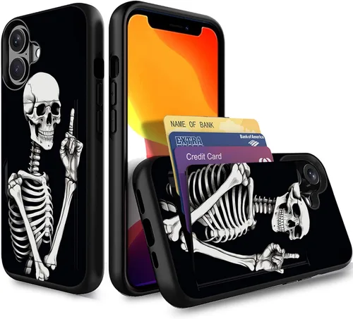 Miniatura 59 de Funda para iPhone Air, funda tipo cartera con ranura para tarjeta oculta, a prueba de golpes, TPU y PC, funda protectora de doble capa para iPhone