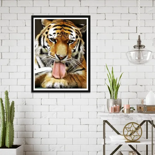 Miniatura 4 de Wergund - Kits de pintura de diamantes de tigre animal, kits de pintura de diamantes para adultos y niños, bordado de diamantes de imitación
