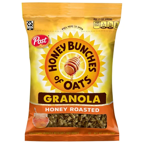 Miniatura 4 de Honey Bunches of Oats Cereal de granola tostado con miel, bolsa de 11 onzas (paquete de 5)