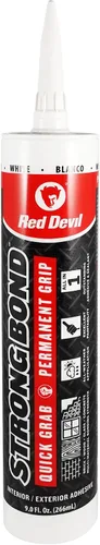 Red Devil 0956 Strong Bond Hybrid Polymer Adhesivo y sellador de construcción, 9 onzas, blanco, 1 paquete