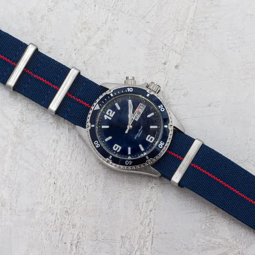 Miniatura 5 de Benchmark Basics Correa elástica de reloj Correa de reloj de nailon paracaídas de una pieza estilo militar para hombres y mujeres Elección