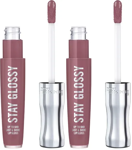 Miniatura 7 de Rimmel Stay Glossy Brillo de labios - Fórmula ligera y no pegajosa para color y brillo de labios - 130 Blushing Belgraves,.18oz Belgraves sonrojados