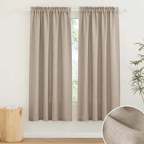 Miniatura 11 de RYB HOME Cortinas extralargas de 108 pulgadas de largo, transpirables con bolsillo para barra, cortinas traslúcidas blancas para sala de estar