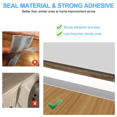 Miniatura 4 de 2 rollos de cinta autoadhesiva para calafatear, impermeable, para baño, tira selladora de calafateo blanca, papel tapiz para despegar y pegar