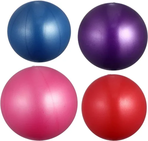 Miniatura 10 de BESPORTBLE Pelota de ejercicio de yoga, pelota de ejercicio inflable antideslizante, pelota antiestallido para gimnasio en casa, equilibrio, Rojo