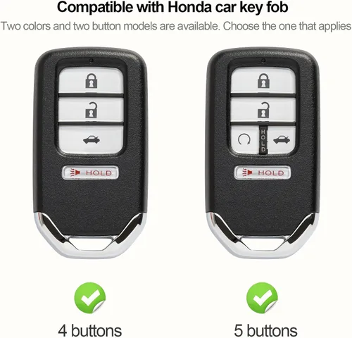 Miniatura 5 de Funda compatible con llavero Honda de cuero, compatible con Honda Accord Sport Civic Si CRV HRV EXL Clarity Insight Passport Pilot accesorios
