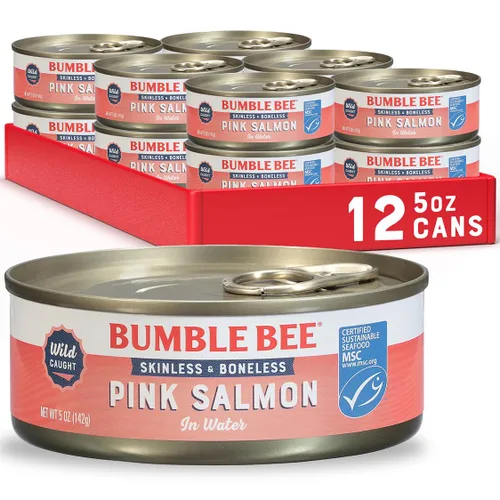 Miniatura 13 de Bumble Bee Prime Atlantic Salmon, lata de 5 onzas - Salmón Premium - 24g de proteína por porción - Sin Gluten y Kosher