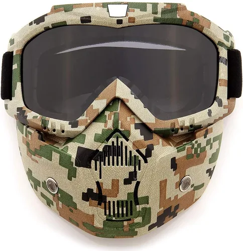 Miniatura 9 de SPOSUNE Gafas de motocross, máscara de paintball, máscara facial desmontable, gafas de seguridad para motocross para hombres y mujeres MT-003-Lente
