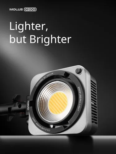 Miniatura 2 de ZHIYUN Molus G200 [Oficial] Luz de Vídeo COB de 200W, Iluminación de Salida Continua Portátil, 2700-6500K 9460 lux@1m, Iluminación LED