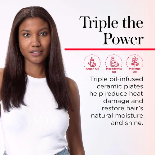 Miniatura 3 de REVLON Perfect Match Plancha Plana - Alisadora de Cabello y Rizador 2 en 1, Con Triple Infusión de Aceite que Ayuda a Reducir el Daño por Calor