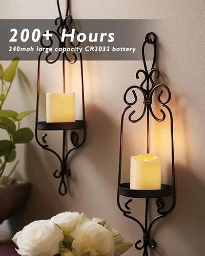 Miniatura 4 de Homemory - Paquete de 100 velas votivas sin llama parpadeantes, velas falsas eléctricas de más de 200 horas, luz de té LED operada