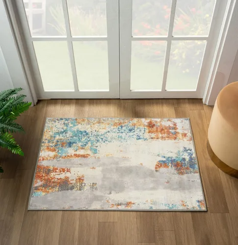 Miniatura 13 de LUXE WEAVERS Lagos Collection - Alfombra de área abstracta beige de 5 x 7 pies