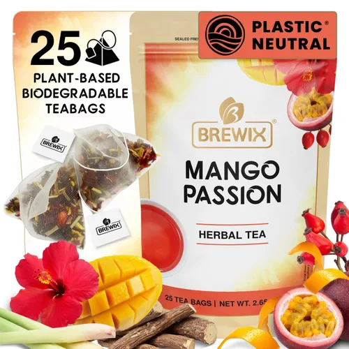Miniatura 49 de BREWIX, Bedtime Blossom - Té suelto de hierbas (más de 50 tazas) sin cafeína y totalmente natural Mezcla relajante floral nocturna Rooibos