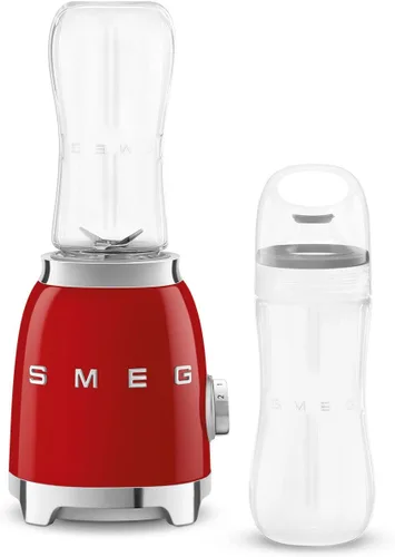 Miniatura 7 de SMEG Licuadora personal estilo retro de los años 50 con perilla retroiluminada y dos botellas de 20.3 fl oz sin BPA