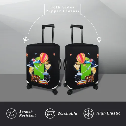Miniatura 2 de Explore Land Funda para equipaje de viaje, protector de maleta, para equipaje de 18 a 32 pulgadas, Viaje (Travel)