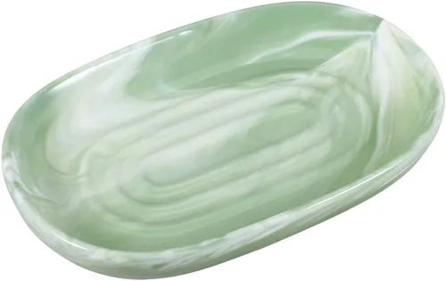 Miniatura 10 de Jabonera de cerámica hecha a mano, jabonera decorativa con texturas únicas de mármol, soporte antideslizante para barra de jabón para baño y cocina