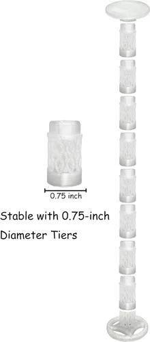 Miniatura 5 de Elevadores de combate para miniaturas voladoras, soportes de vuelo Terreno DND TRPG, plataformas elevadas, 8 niveles ajustables con 3 soportes