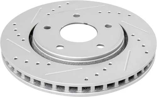 Miniatura 4 de TRQ Pastilla de freno metálica delantera y kit de rotor de rendimiento compatible con Chrysler Dodge VW