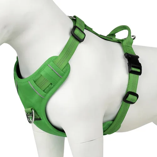 Miniatura 11 de Plutus Pet Arnés sin tirones para perro, arnés reflectante ajustable con asa, a prueba de escapes, acolchado suave para perros pequeños, medianos