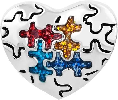 Miniatura 3 de LuckyJewelry - Abalorio para pulsera de abalorios, diseño de corazón