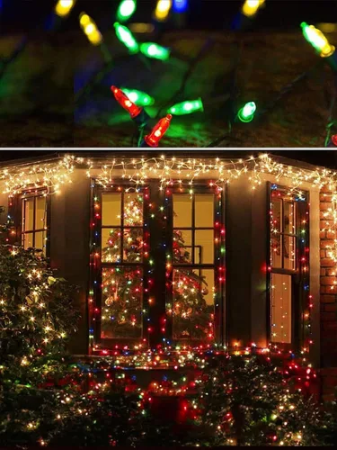 Miniatura 6 de Twinkle Star Luces de Navidad para Exteriores a Batería 50 LED Mini Cadena de Luces con 8 Modos, 16 pies Luces de Hadas Impermeables para Jardín