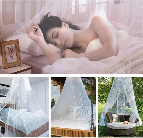 Miniatura 8 de Jolitac Dosel de Cama Mosquitera de Encaje para Camas de Niñas, Tienda de Juego de Princesa Única Doseles de Malla Cúpula Grande de Encaje Cortinas