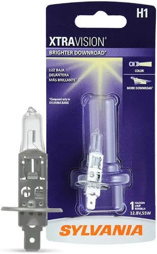 Foco halógeno para faro delantero Sylvania 9003 (también compatible con H4) XtraVision, (paquete con 1 unidad), H1