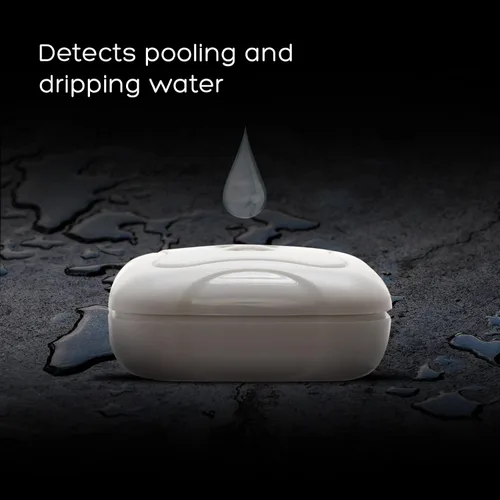 Miniatura 2 de Mindful Design - Paquete de 2 detectores de fugas de agua, sensor de alarma de detección de inundación de 95 dB para baños, sótanos, lavanderías