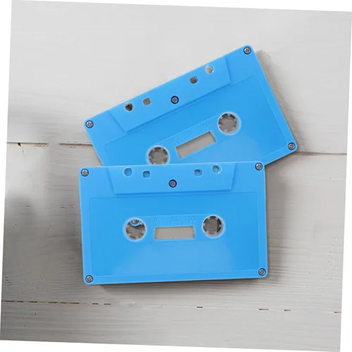 Miniatura 5 de Decoración de música retro, 2 unidades, caja de cinta de casete en blanco para decoración de sala de música, suministros de fiesta de cinta