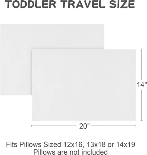 Miniatura 6 de Funda de almohada de algodón para niños pequeños de 14 x 20 pulgadas, sobre de algodón de fibra larga, ultra suave, transpirable, duradero, funda