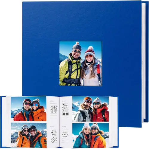 Miniatura 16 de Álbum de Fotos 4x6 360 Fotos con Espacio para Escribir Cubierta de Cuero con Ventana Frontal, Álbum de Imágenes 360 Fotos Libro de Álbum de Fotos