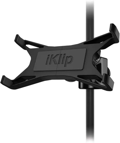 IK Multimedia iKlip Xpand - Soporte para tableta para soportes de micrófono, se adapta a tabletas iPad y Android de entre 7" a 12.9" con un giro