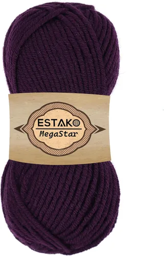 Miniatura 41 de Estako Megastar, 3.52 Oz (100g) de hilo de acrílico 75% y lana 25%, suave, peso grueso voluminoso #5 para crochet y tejer 120 yardas (110m)