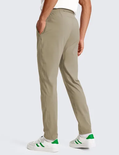 Miniatura 2 de CRZ YOGA Pantalones deportivos elásticos en 4 direcciones para hombre, de 30 pulgadas, para entrenamiento, casual, con bolsillo con cremallera